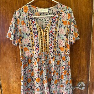 Walker & Wade Floral Print Babydoll Dress